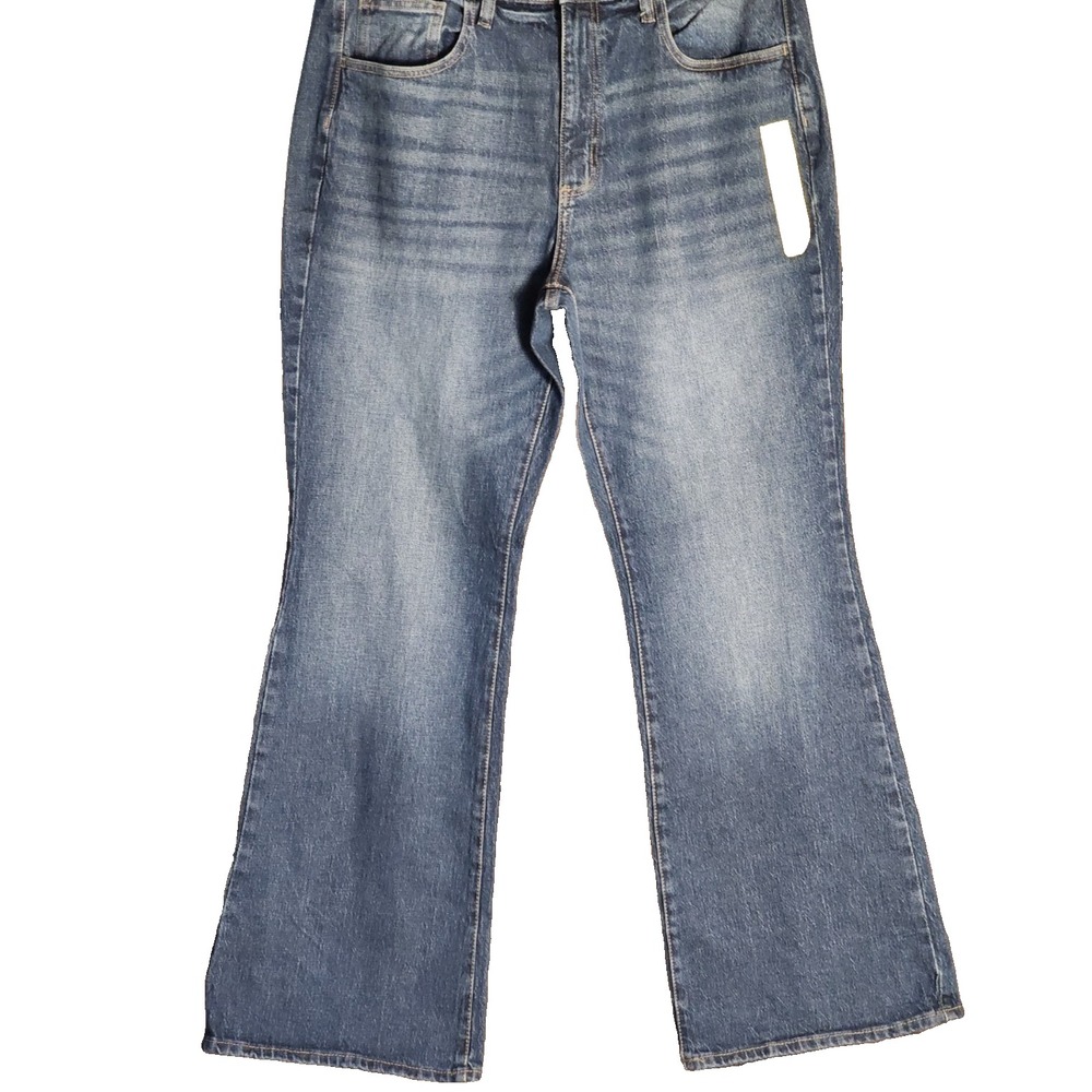 NWT Universal Thread Womens 14R High Rise Flare Jeans Blue Stretch Denim Boho